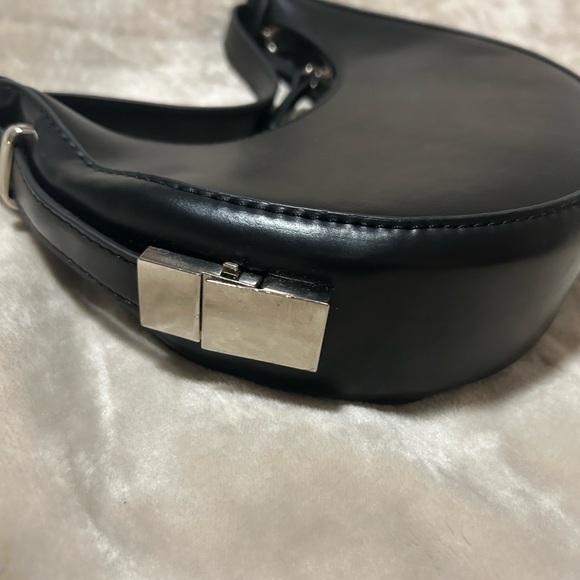 Black Faux Leather Hobo Bag - Picture 8 of 8